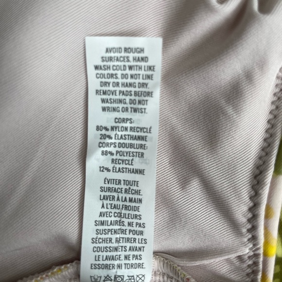 AERIE Scoop Neck Floral Ruffle Shoulder Bikini Top New With Tags - Picture 6 of 9